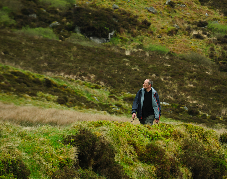 Brendan walking in the West Cork Mountains